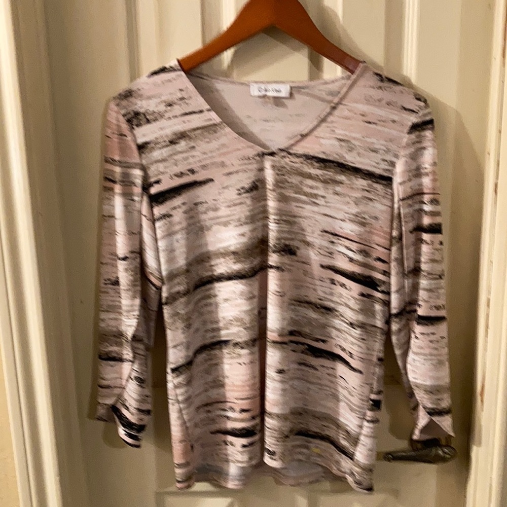 Calvin Klein Flutter Blouse Size Medium - image 1